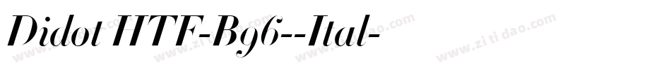 Didot HTF-B96--Ital字体转换